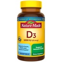 Naturlaget vitamin D3 1000 IU (25mg), vitamin D Supplement for bein, tenner, muskel og immun helse støtte, 100 Softgels, 100 dagers forsyning