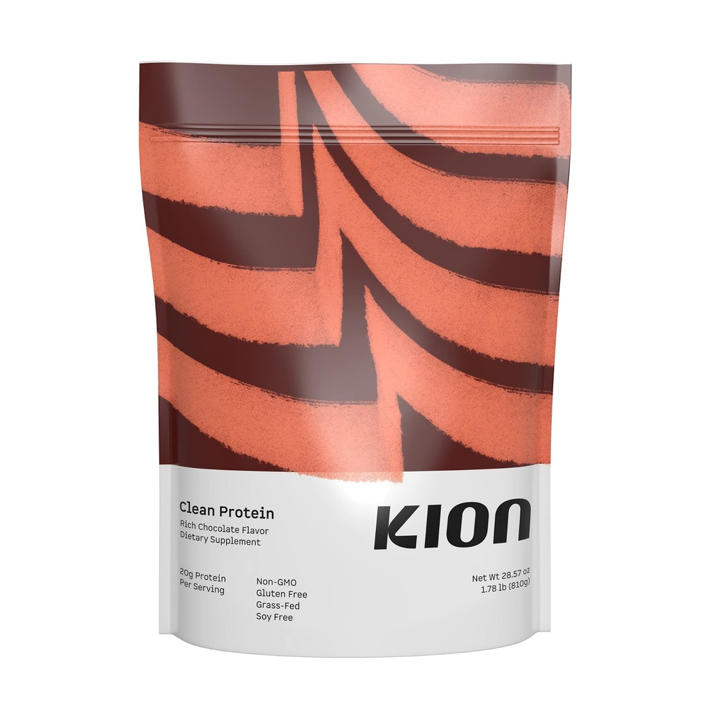 Kion Clean Protein | Grass-Fed & Pastur-Raised Whey Isolate Protein pulver | Rik sjokolade | 30 Serveringer