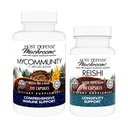 Host Defense MyCommunity Capsules, 120 Count & Reishi Capsules, 30 Count - Støtte Immun Helse med 17 Arter Mushroom Blend - Støtte Hjernehelse, Minne & Fokus*