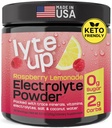 Nutriana Keto Electrolytes pulver Ingen sukker - Zero Carb & Zero Calorie Electrolyte Drink Mix - Sugar Free Electrolytes for Hydration Powder - Fasting Electrolytes Bringebær Lemonade Flavor
