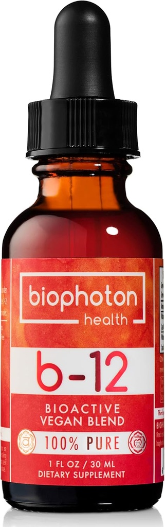 Liposomal Vitamin B12 flytende Supplement - Bioactive Methyl blanding - Vegan & Ikke GMO - Økologisk Glycerin & Sukker Gratis (1 Fl Oz)