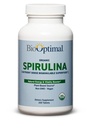 BioOptimal Organic Spirulina Tabletter - Økologiske, Ikke-GMO, Ingen Additiver eller Fyllstoffer - 500 mg Premium kvalitet kosttilskudd med vitaminer, mineraler, og antioksidanter (240 tabletter)