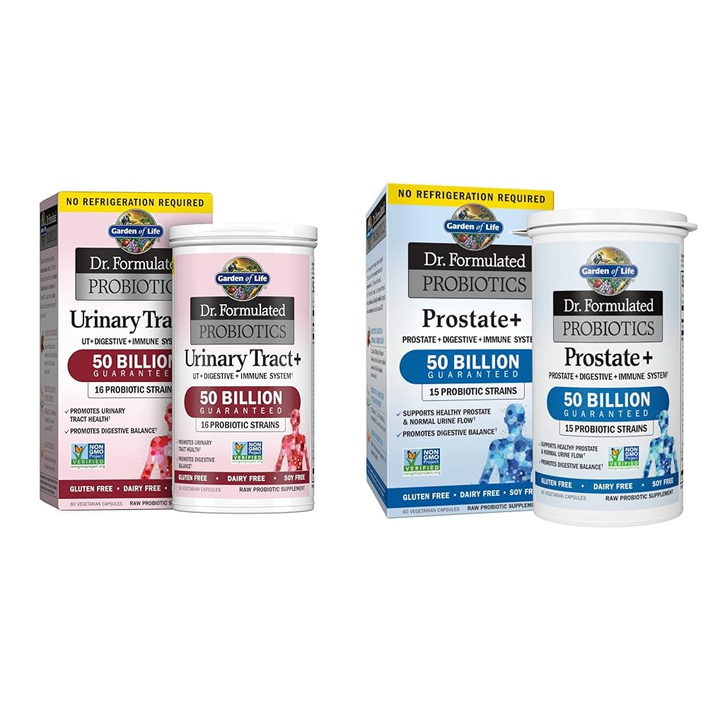 Livshage Dr. Formulerte probiotika for urin- og prostatahelse, 60 greve