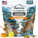 OPTIVIDA Helsekolloidalt sølv Lozenges med honning og sitronolje (1 pakke) - Soothing Sore Throat Lozenges for voksne med Cough Relief & Fast-Active Nano Silver Formula for immunstøtte, 60 pm