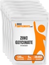BulkSupplements.com Zink Glyonat pulver - Sink Supplement, Mineral Supplement for immunstøtte - Glutenfri, 130 mg per servering, 5kg (11 lbs) (pakke av 5)
