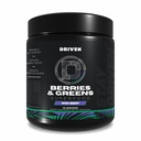 Driven B&G Berries & Greens Superfood Powder, 30 Serveringer - Organisk plantebasert formel med probiotika og digestive enzymer - Støtter gjenoppretting, sunn digestion og immunfunksjon