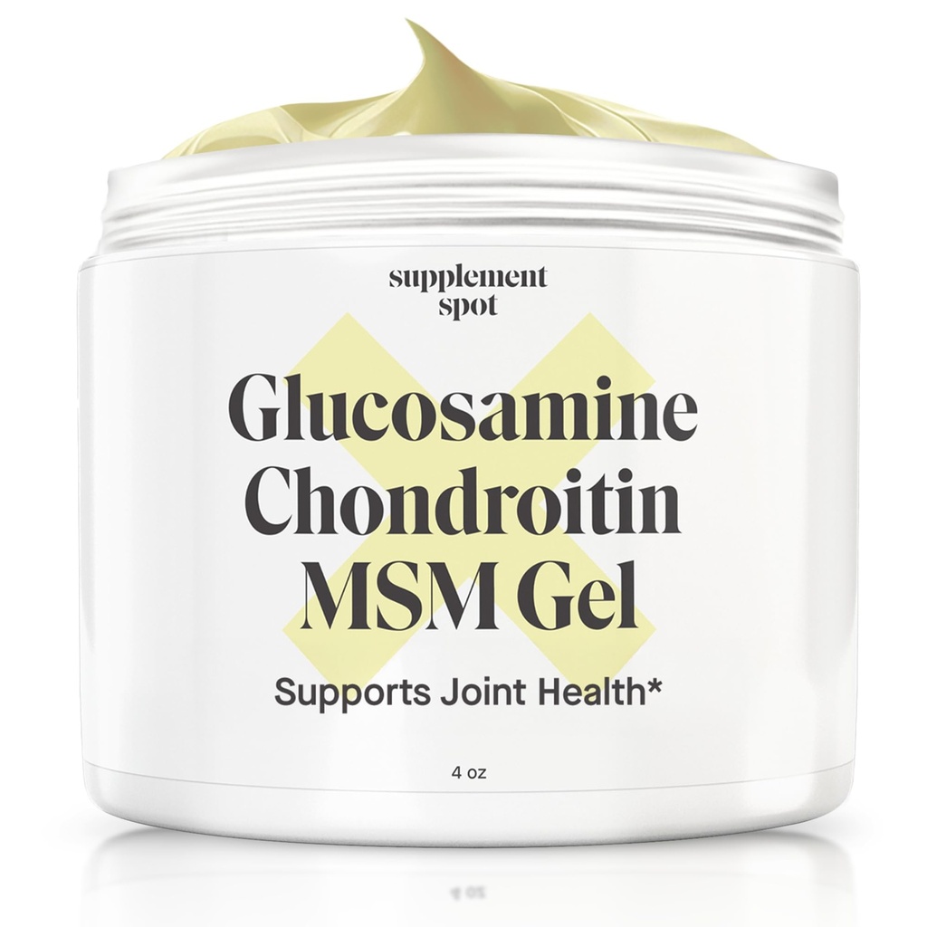 Glucosamine Chondroitin MSM Gel (4 oz) - med Glucosamine, Chondroitin, MSM & Bromelain å støtte felles helse– for kvinner og menn (90 dagers forsyning)