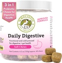 Wholistic Pet Organics: Probiotic Chews for hunder Digestive Helse - 60 Greve - Hundeprobiotika og Digestive Enzymes - Støtte Gut helse Immunsupplement hindrer hund Digestive problemer