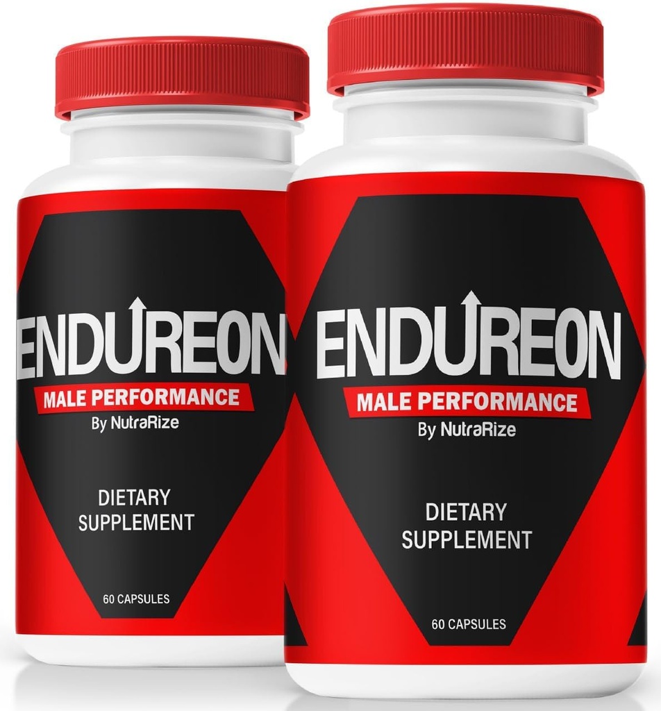 NutraRize (2 Pack) Endureon piller - Daglig støtte formel med premium ingredienser for å hjelpe opprettholde menns energi, ytelse og daglig helse | Easy-to-Ta Capsules (120 kapsler)