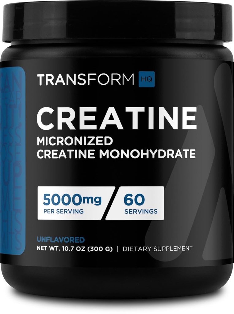 TransformHQ Kreatin Monohydrat pulver (60 serveringer) Unflavored - 5000mg Per servering