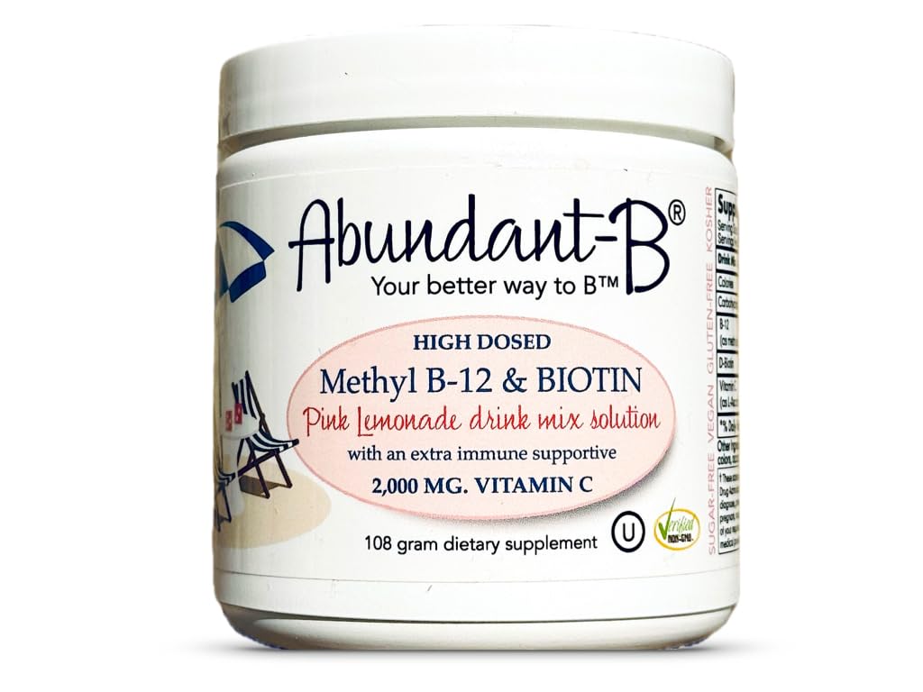 Tilstrekkelig-C Abundant-B High-Dose Metyl B-12 og Biotin Pink Lemonade Energi Drikk Blandeløsning - Flavor w/Function i hver forfriskende sip!