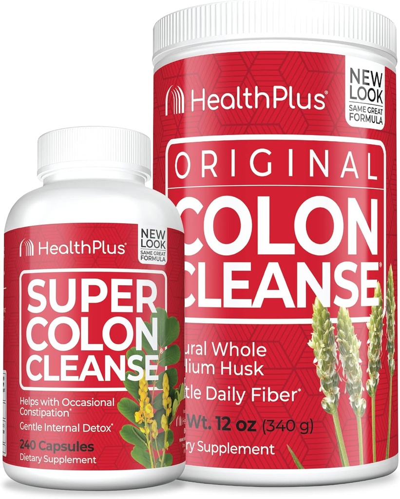 Helse Plus Super Colon rengjøring (240 kapsler) & Colon rengjøring (12 ovner/48 serveringer)