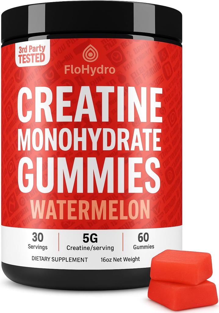 Kreatin Gummies ® 5g kreatin i 2 gummies ® Zero Sukker Kreatin Monohydrat ® 3rd-Party Lab Testet | Rene ingredienser