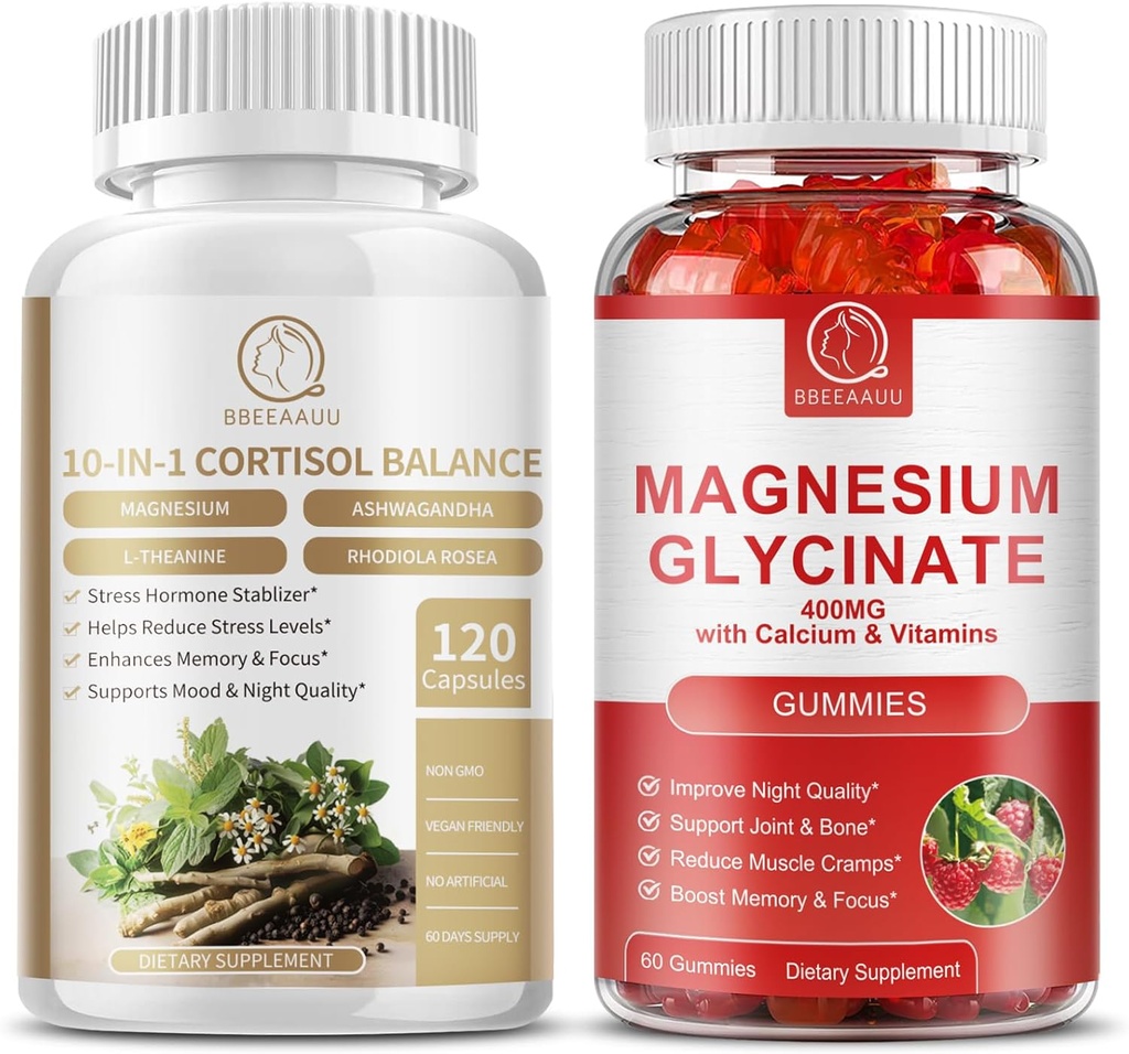 Cortisol Supplement Kapsler og magnesium Supplement Gummies