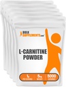 BulkSupplements.com L-karnitinpulver - Carnitin Supplement, Aminosyre Supplement - Unflavored & Glutenfri, 1g per servering, 1kg (Pack of 5) (11 lbs)