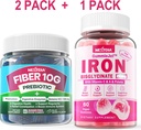 Fiber gummier til voksne + jern fylte gummier
