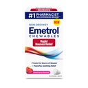 Emerol Non-Drowsy Needrhy Relief - Chewable Medisin for Upset Mage - Pharmacist Anbefalt nervøs lindring - Blandet Berry Flavor, 60 tabletter