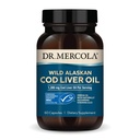 Dr. Mercola Cod leverolje, 1.300 mg per servering, 30 serveringer (60 kapsler), kosttilskudd, støtter hjernen, bein og felles helse, ikke-GMO, MSC-sertifisert