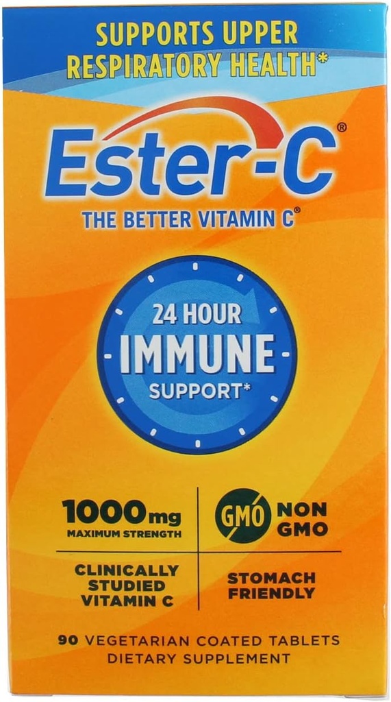 Ester-C vitamin C, 1000 mg tabletter, 90-talls flaske