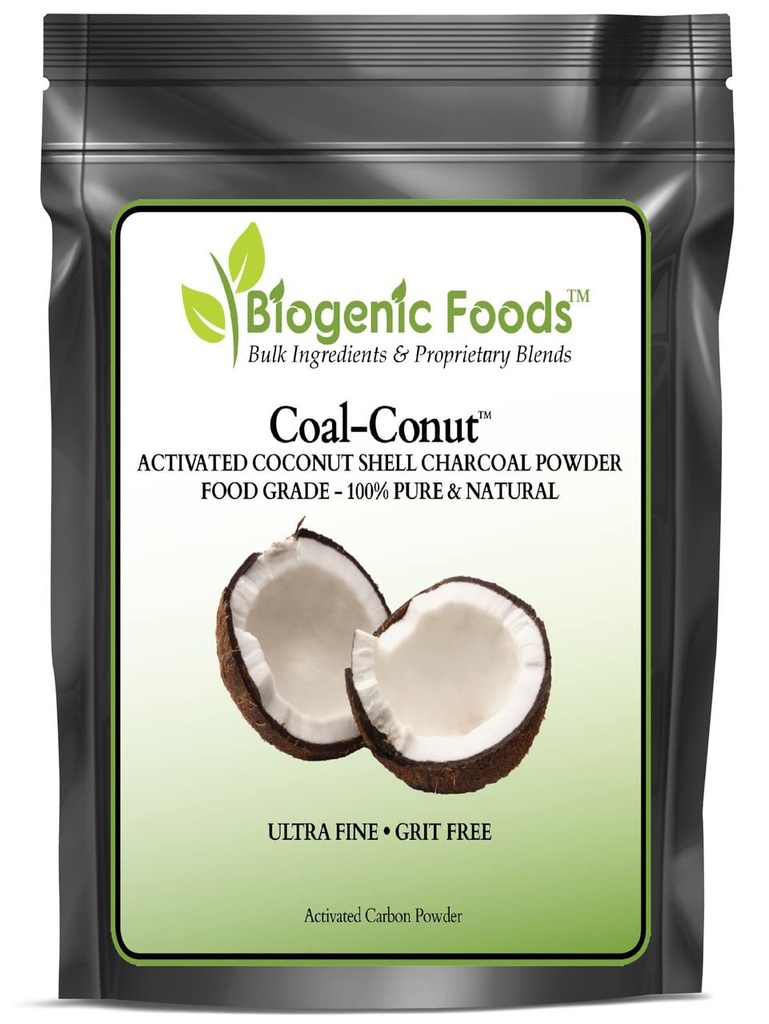 Coal-ConutTM - Aktivert kokosnøtt skall Charcoal Fine Husk Food Grade Powder (Ultra-Fine) - Økologisk bruk Godkjent