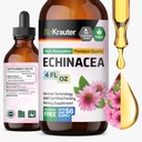 BIO KRAUTER Echinacea Drops - Naturlig immunstøtte - Echinacea Tinktur Supplement - Vegan, alkohol og sukker gratis dråper - 4 Fl.Oz.