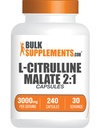 BulkSupplements.com L-Citrullin Malate Kapsler - som L-Citrullin Malate 2:1, Nitric Oxid Supplement - Glutenfri, 8 Kapsler per servering (3000mg), 240 greve (Pack of 1)