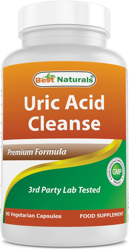 Beste Naturals Uric Acid Cleanse vitaminer for menn og kvinner - 90 Veggie Capsules (90 greve (pakke med 1))