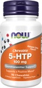 NU Mattilskudd, 5-HTP (5-hydroksytryptofan) 100 mg, nevrotransmitter støtte*, 90 Chewables