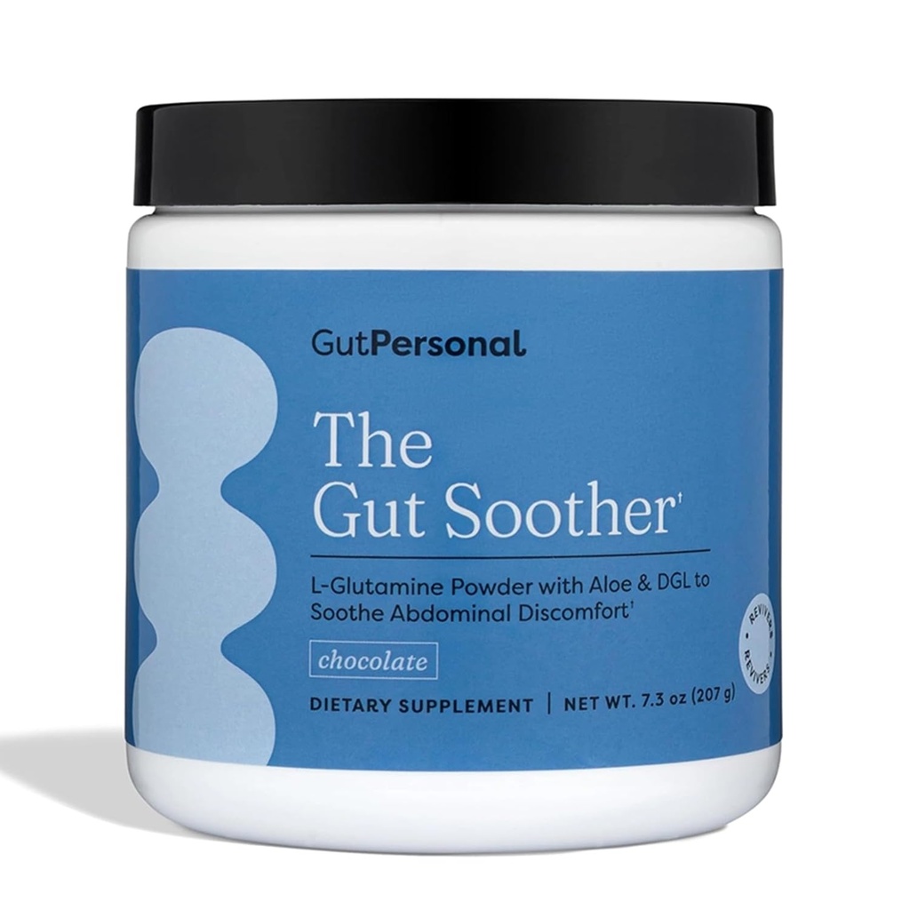 GutPersonal The Gut Soother L-Glutamine pulver Supplement: gjenopprette Gut Lining, Soothe Digestive Discomfort Mens å fremme total Gut Helse, 30 Servering (Chokolate)
