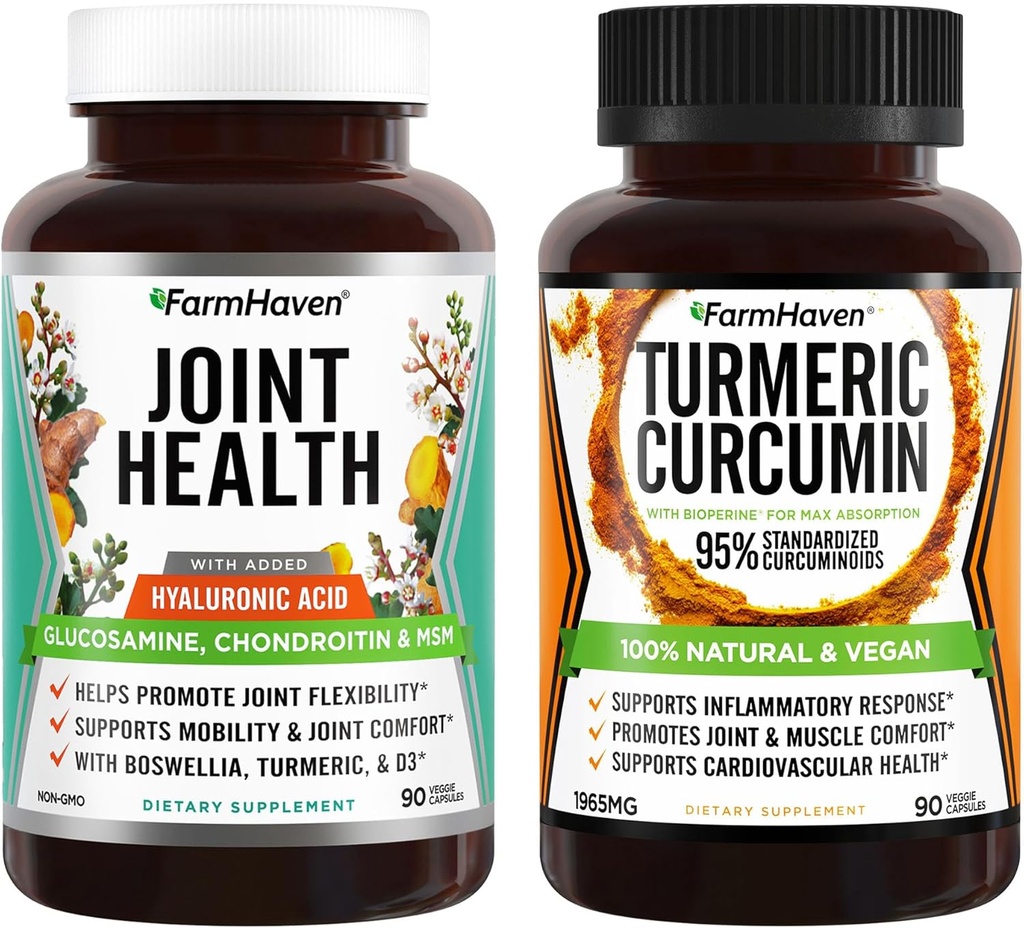 FarmHaven Turmeric Curcumin og Glucosamine Chondroitin