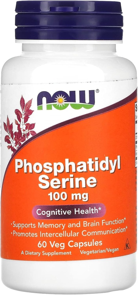 Nå Matvarer Fosfatidyl Serine, 100 mg, 60 Veg Kapsler