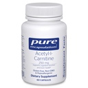Ren innkapslinger Acetyl-L-Carnitine 250 mg - Minne & Brain Supplement - Brain Support & Focus* - Glutenfri & Ikke-GMO - 60 Kapsler