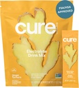 Cure Hydration | Plantebasert Electrolyte Drink Mix | Ingen tilsatt sukker | FSA-HSA | Dehydrering Relief pulver laget med kokosvann | Ikke-GMO | Vegansk | Pouch av 14 pakker - Ginger Turmeric