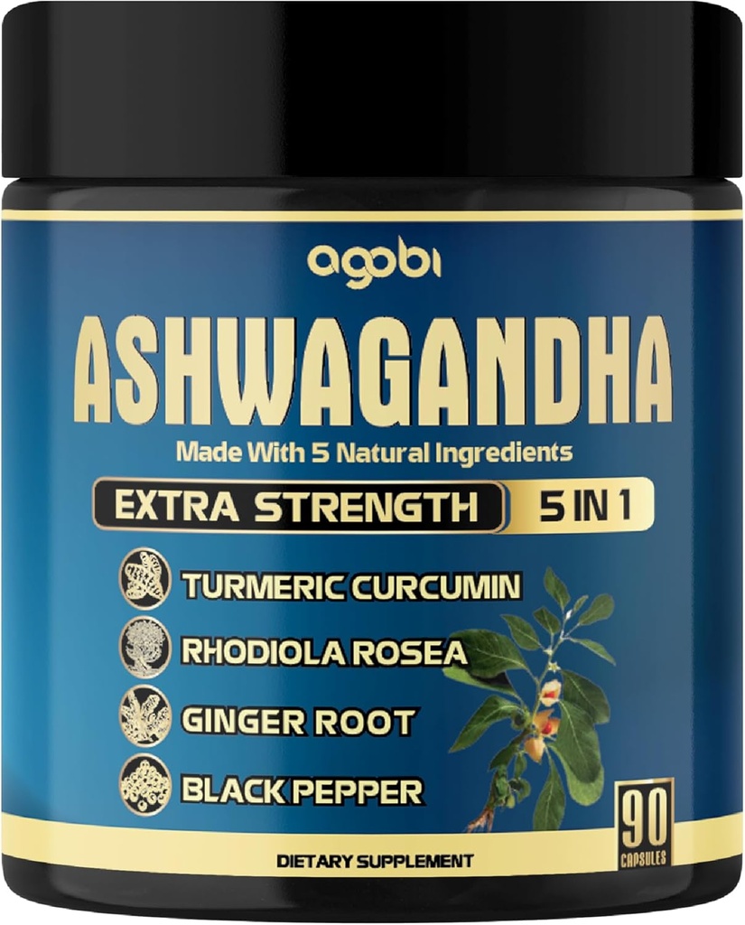 agobi Ashwagandha Supplement Kapsler - 90 greve for 3-måneders Supply