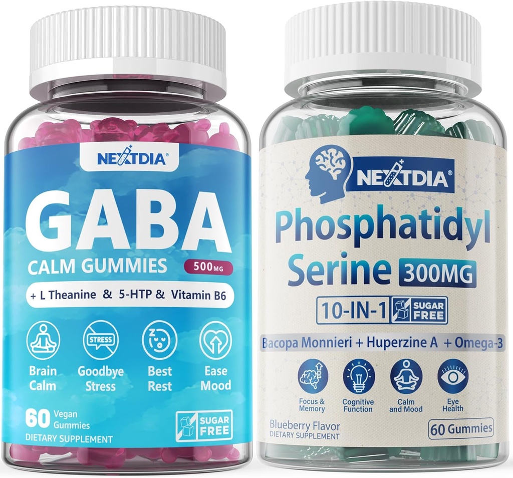 Bundle - Fosfatidyserin Gummies 120 greve + GABA Gummies 120 greve