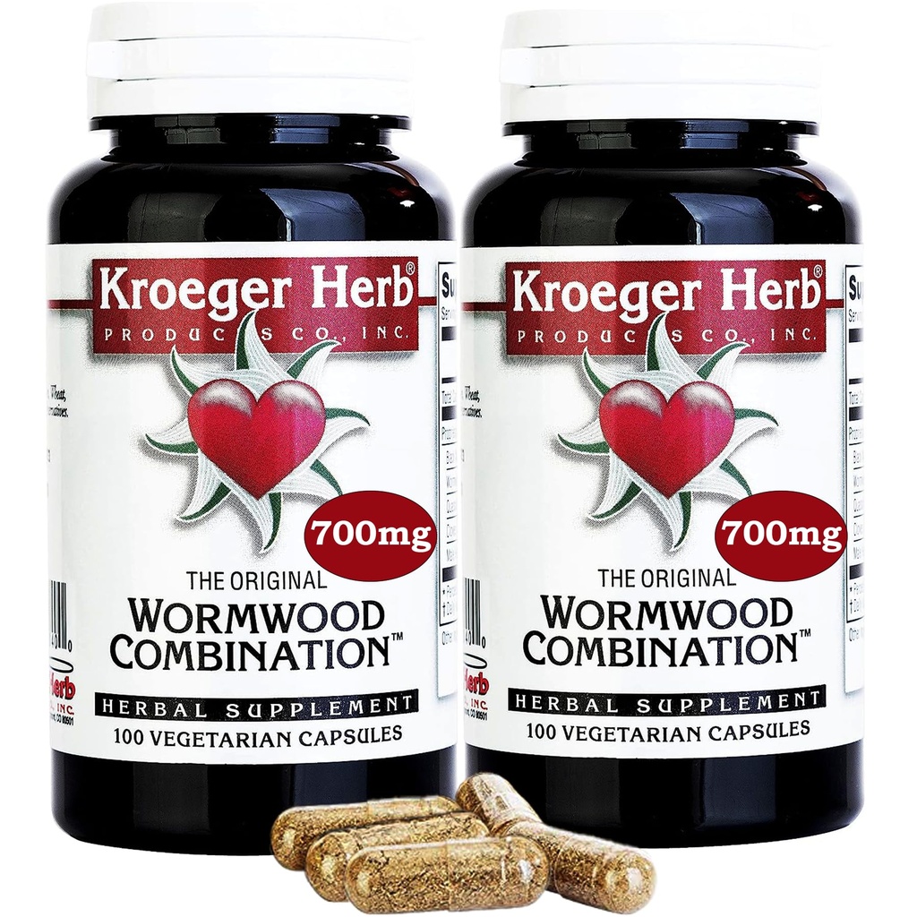 2 pakke -Kroeger Wormwood kombinasjon, 100 V-Cap