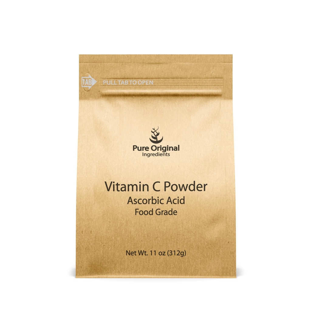 PURE ORIGINALE INGREDIENTS Vitamin C pulver, 11 oz, Askorbinsyre