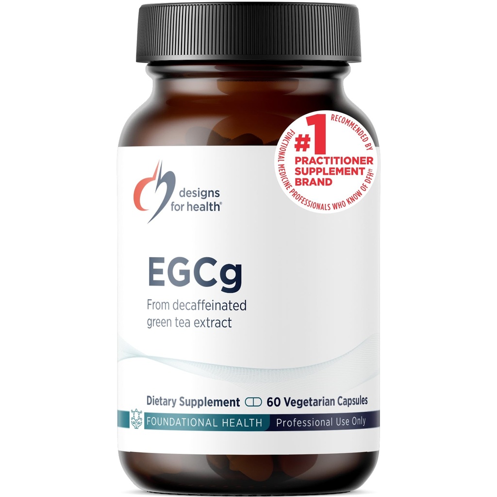 Designs for helse EGCg - Dekaffeinert Grønn Te Ekstrakt (225mg) + Polyfenoler Antioksidant Supplement - Ikke-GMO Vegan Grønn Te piller (60 kapsler)