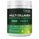 NATURE TARGET Multi-Collogen-Peptides-Powder - Hydrolysert kollagen med energi blanding + Multivitamin & Minerals, støtter energi hud hår negle & felles, ikke-GMO, 35 serveringer