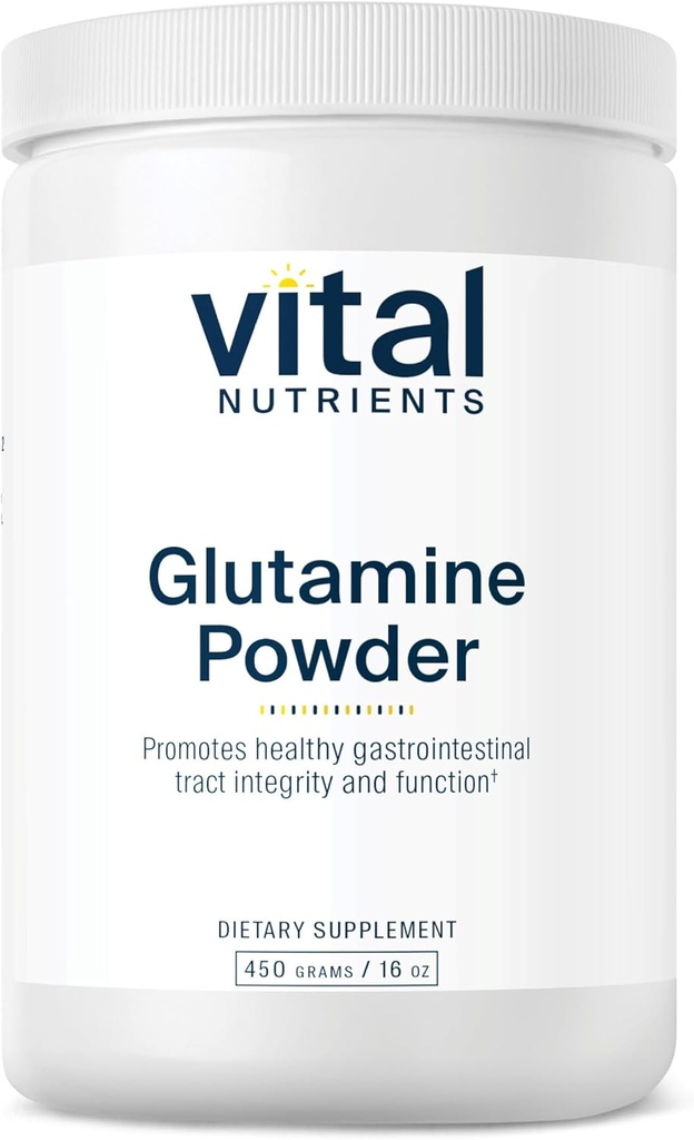 Vital næringsstoffer Glutamin pulver - sunn gastrointestinal traktor funksjon - Gluten, Dairy, Soya Gratis - Ikke-GMO - 450g/16 oz L-Glutamin pulver