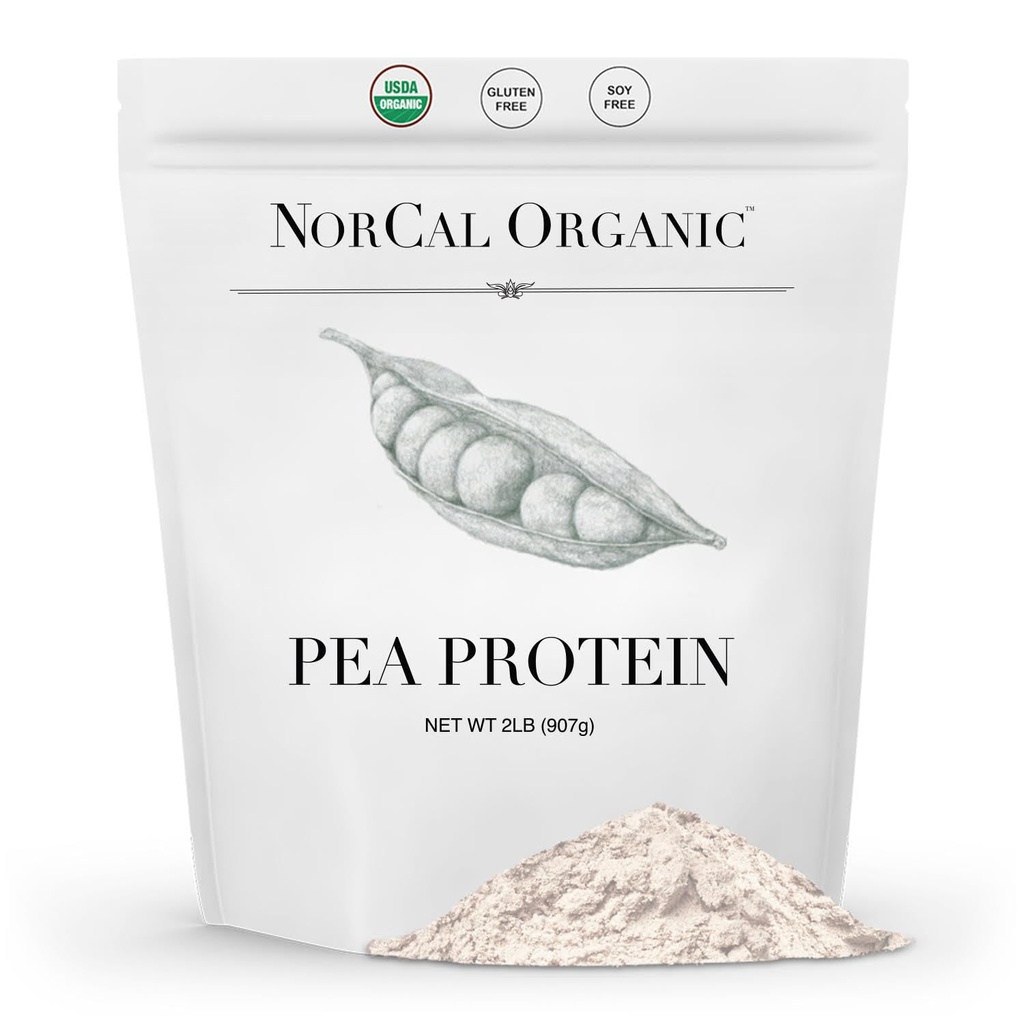 NorCal Organic - Premium Era Protein Isolate - 100% vegansk og organisk - UNFLAVERED - 2 pund (pakke på 1) - 35 Serveringer