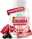 800MG Schisandra Organic Extract, Schisandra Supplement, Schisandra Berry Softgels for energisupport, Liver Helse, Antioksidant Beskyttelse & Digestive Wellness - 60 Softgels, laget i USA