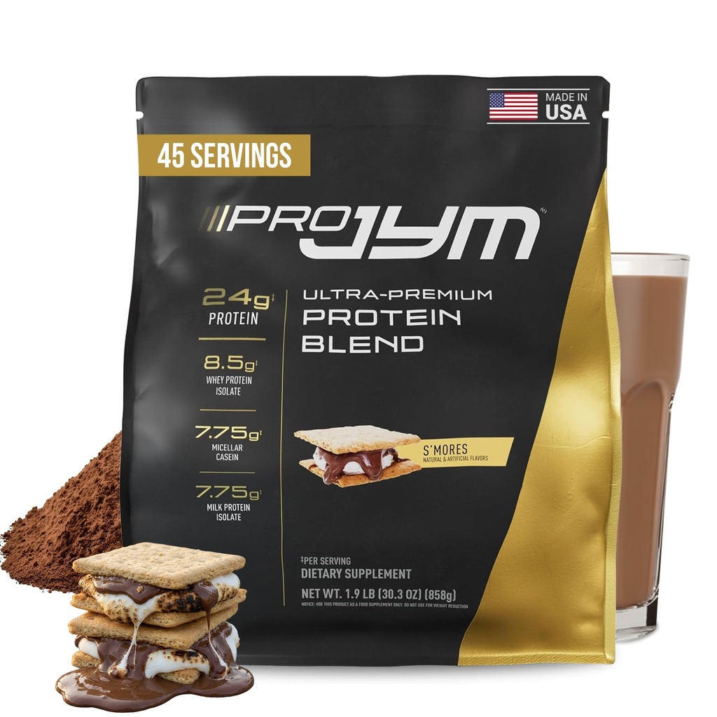 Pro JYM S'Mores Protein Powder - Whey Protein Isolater, Casein, & Milk Protein, Lean Muskelbygging for menn og kvinner, JYM Supplement Science, 45 Serveringer