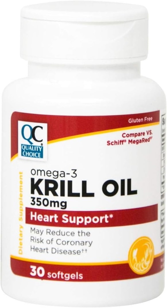 Kvalitet Valg Krill Olje 350 Mg Softgels 30Ct