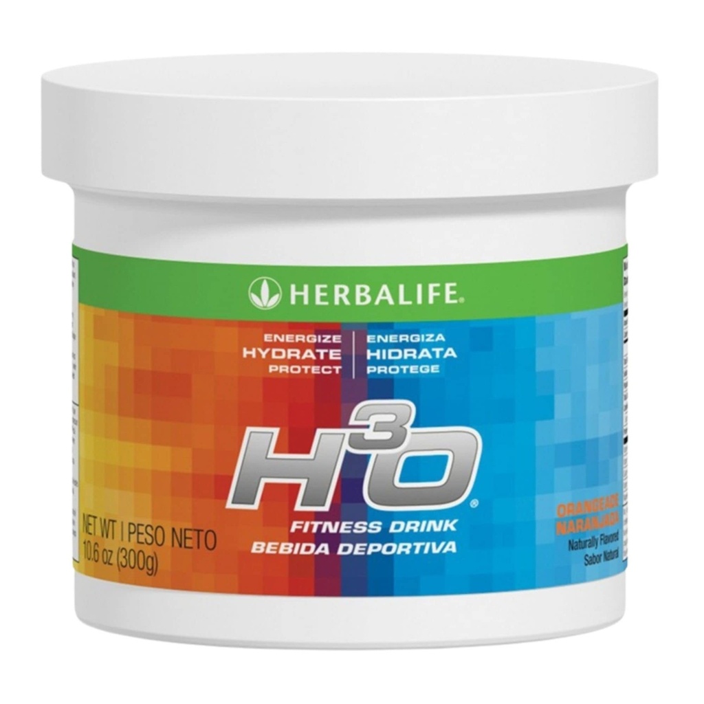 Herbalife H3O Fitness Drink: Orangeade Canister 10.6 Oz (300g), Carbohydrat Blanding for umiddelbar energi, Energize, Hydrate, Beskytt, Naturlig Flavored