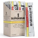 Superieur Electrolyte Powder Packets- Vegan Electrolyte Hydration Powder w/Sea Minerals- Keto vennlige, ikke-GMO, Zero Sugar Electrolyte Supplement-Sunt Sports Drink-Strawberry Lemonade (14 Packets)