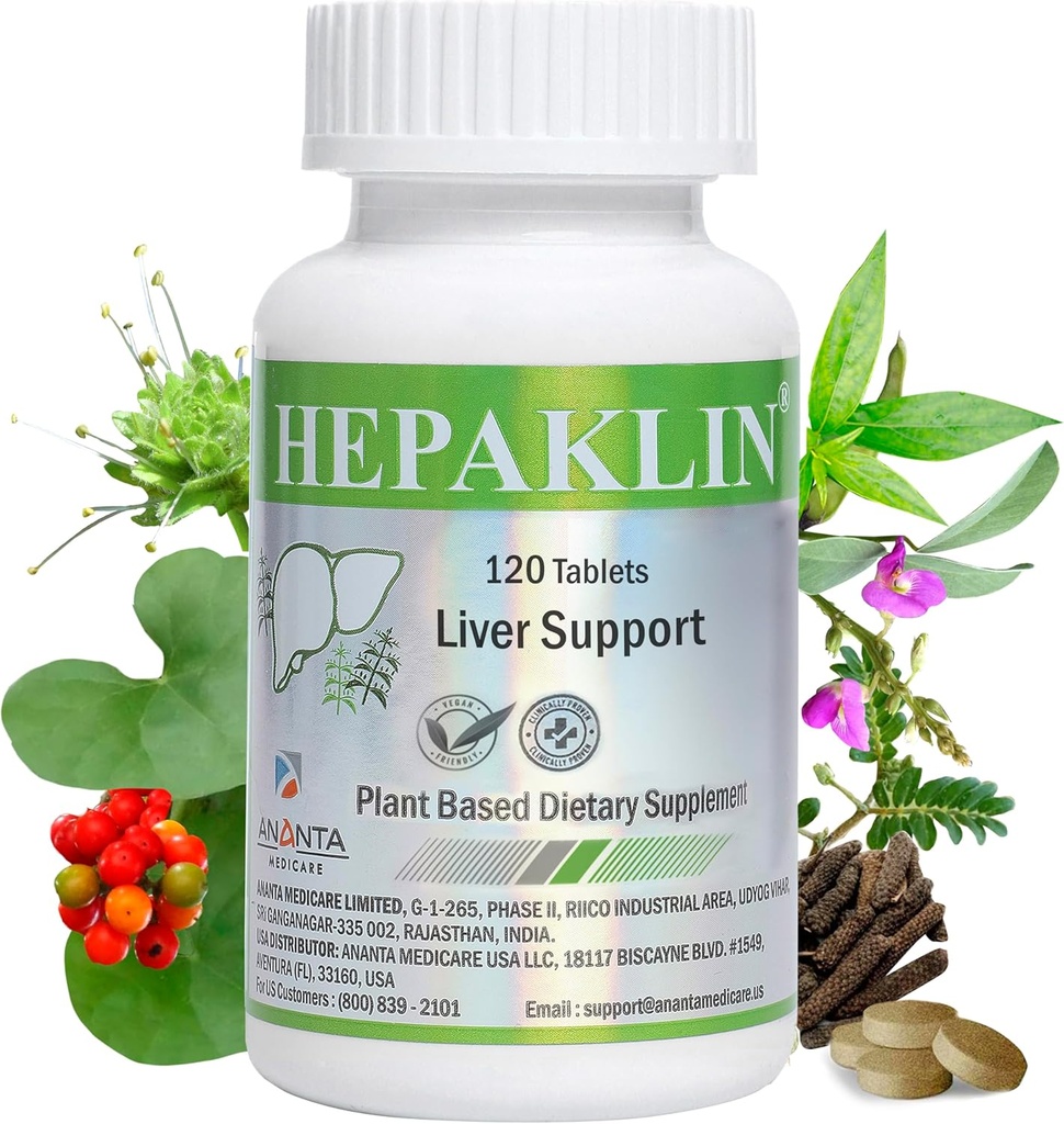 Hepaklin – Herbal Liver Detox & Support Formula for Helse, 120 Faner