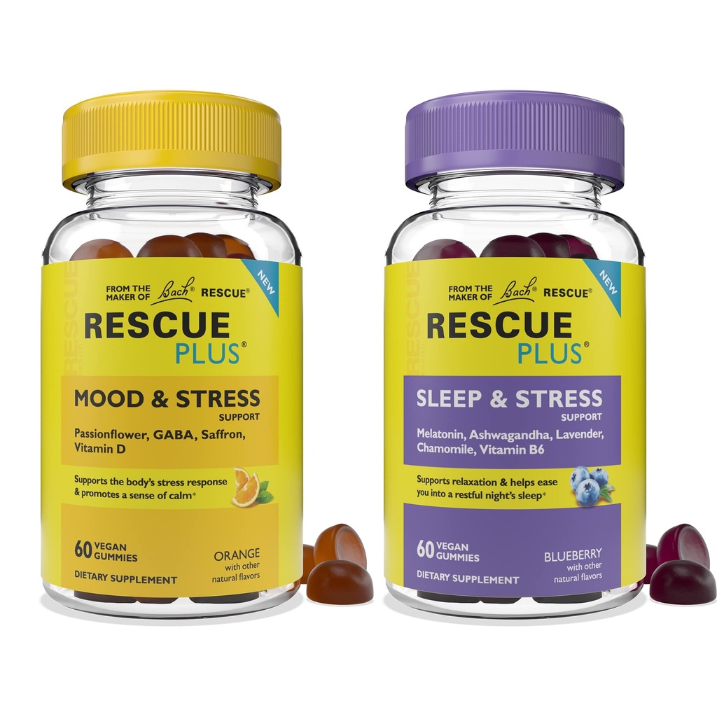 Bach RESCUE Plus Gummy dag og natt Bundle 2 x 60 greve