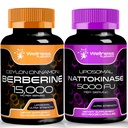 Nattokinase Supplement Capsules - 5000 FU - Enzymer fra ren japansk Natto ekstrakt, hjerte og immunstøtte