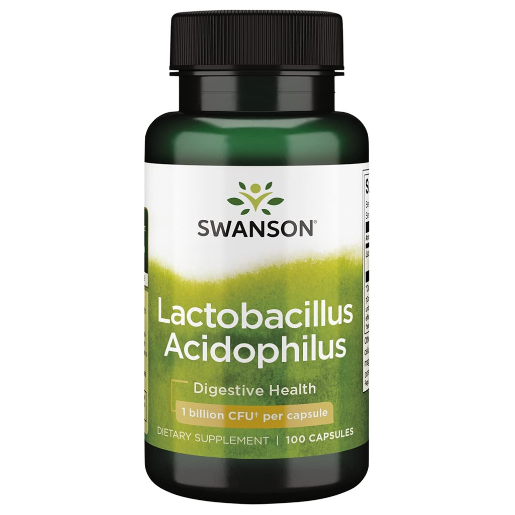 Swanson Lactobacillus Acidophilus 2 milliarder Cfu 100 kapsler